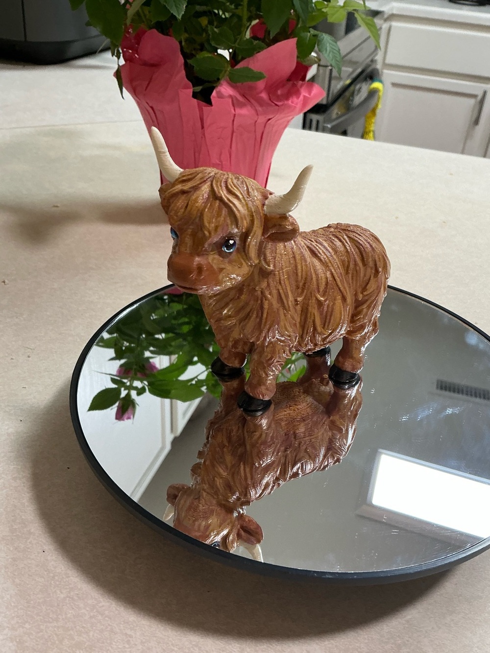 Highland Cow Figurine - Brown  Decorative Highland Cow